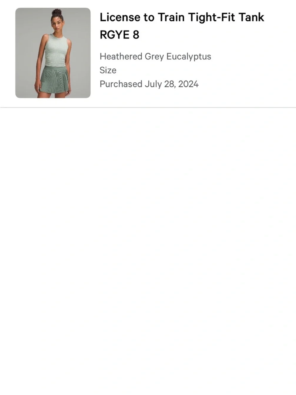 Lululemon License to Train Tank